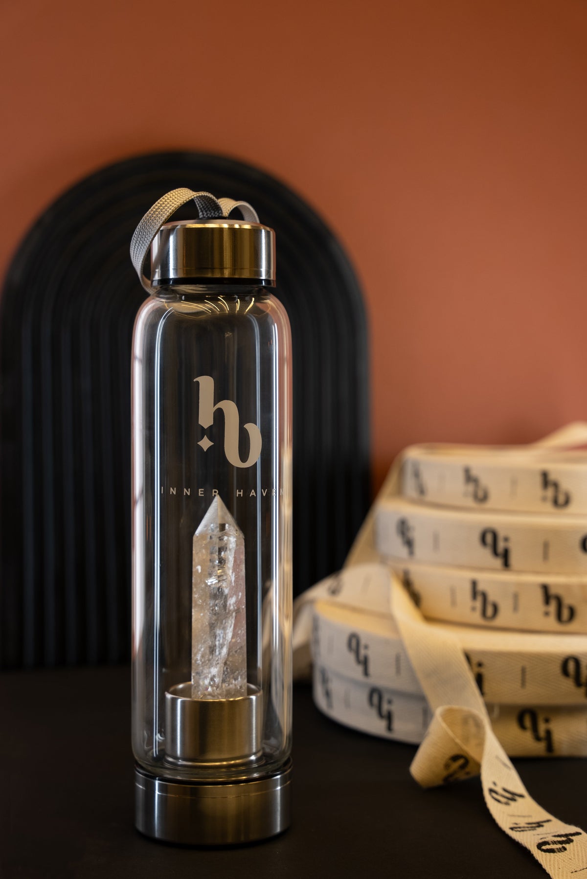 Your perfect pair to amplify your energy: Crystal Water Bottle + Selenite Charging Plate