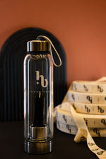 Your perfect pair to amplify your energy: Crystal Water Bottle + Selenite Charging Plate