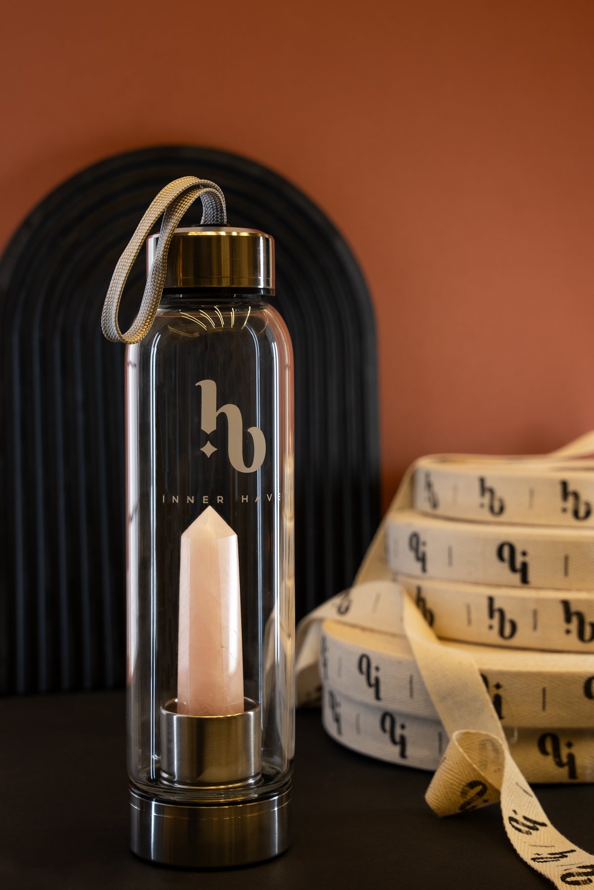 Your perfect pair to amplify your energy: Crystal Water Bottle + Selenite Charging Plate